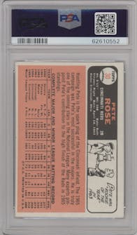 Pete Rose from the 1966 Topps set graded by PSA and given an overall grade of 4.5.