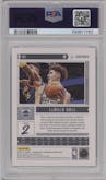 LaMelo Ball from the 2020-21 Panini Chronicles set featuring a Teal parallel graded by PSA and given an overall grade of 10.