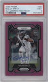 Nolan Smith from the 2023 Panini Prizm set featuring a Pink Prizm parallel graded by PSA and given an overall grade of 9.