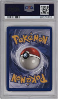 Zapdos from the 1999 Pokemon set graded by PSA and given an overall grade of 10.