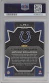 Anthony Richardson from the 2023 Panini Prizm set featuring a Green Prizm parallel graded by PSA and given an overall grade of 10.