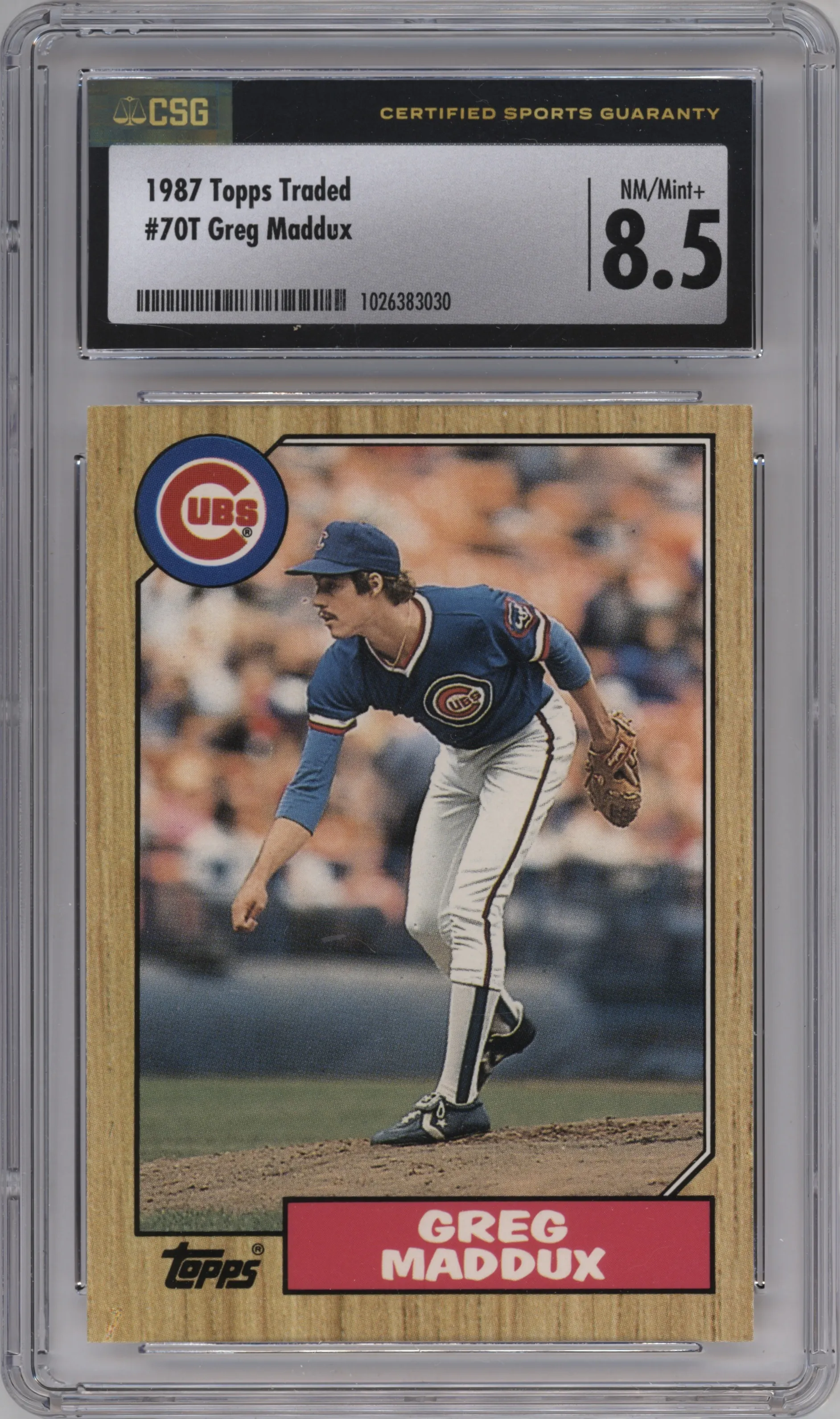 1987 Topps Traded Greg Maddux CGC 8.5