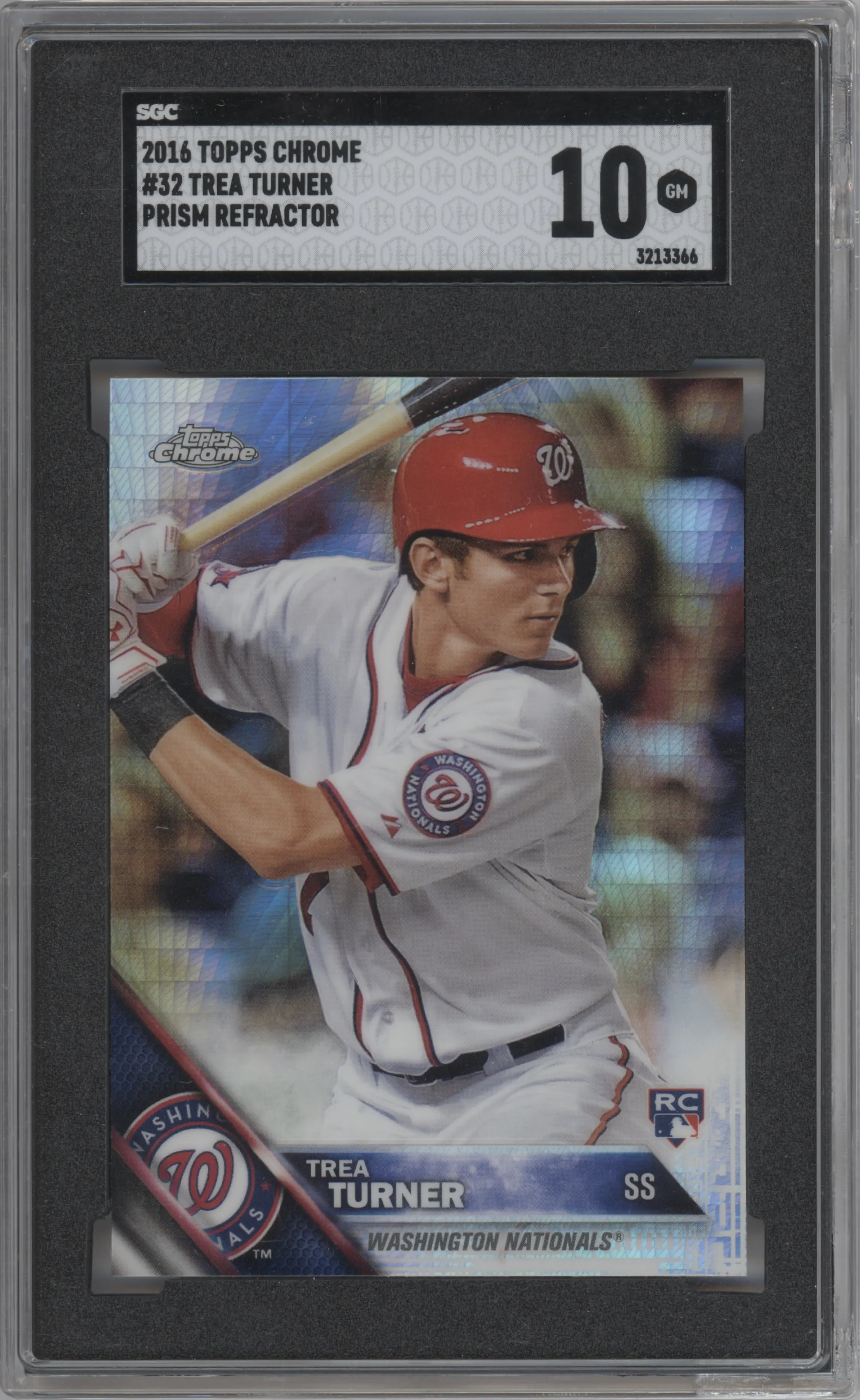 2016 Topps Chrome Trea Turner Prism Refractor #32 SGC 10