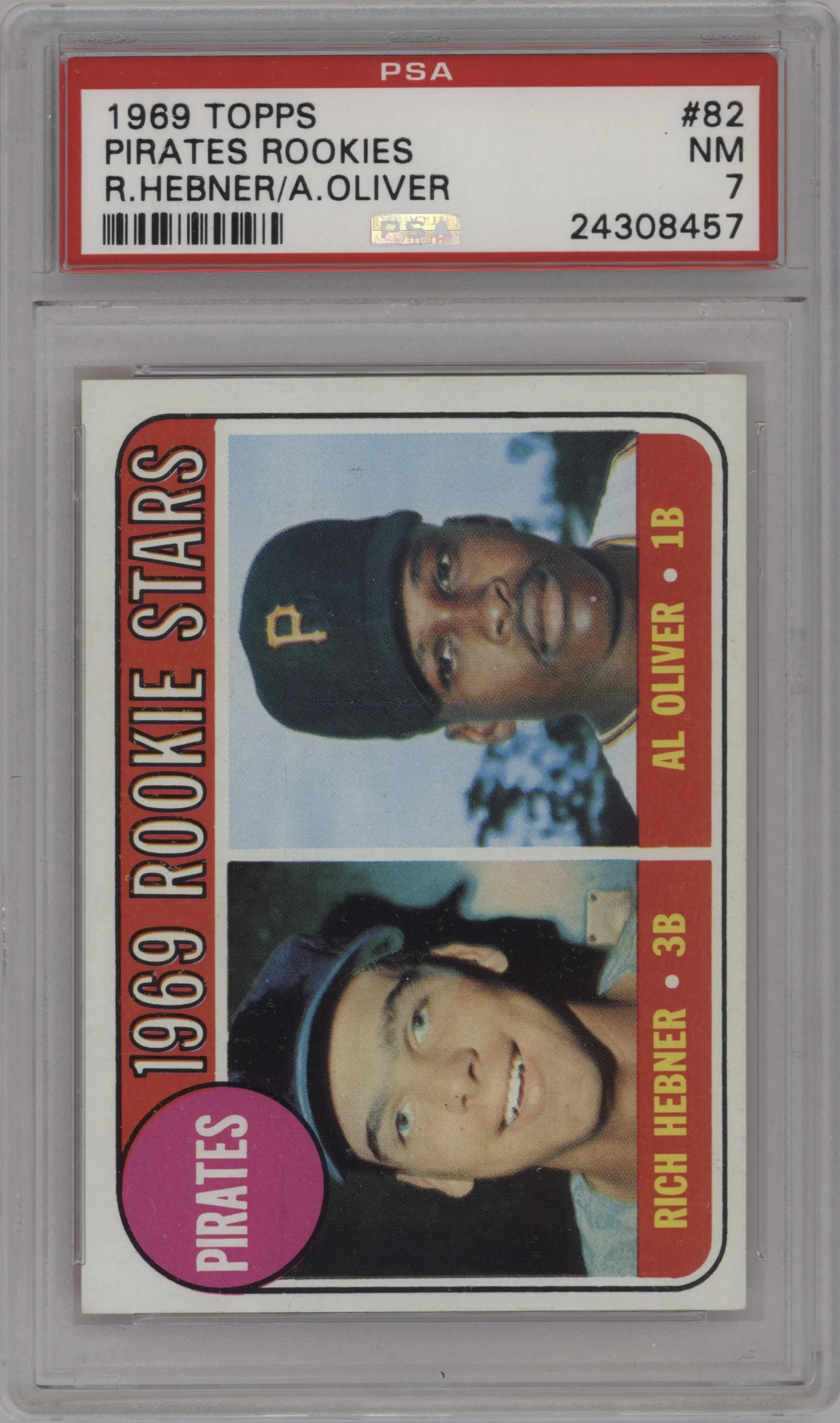 1969 Topps Richie Hebner/Al Oliver PSA 7