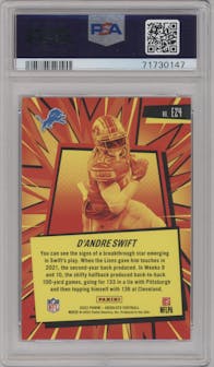 D'Andre Swift from the 2022 Panini Absolute set graded by PSA and given an overall grade of 10.