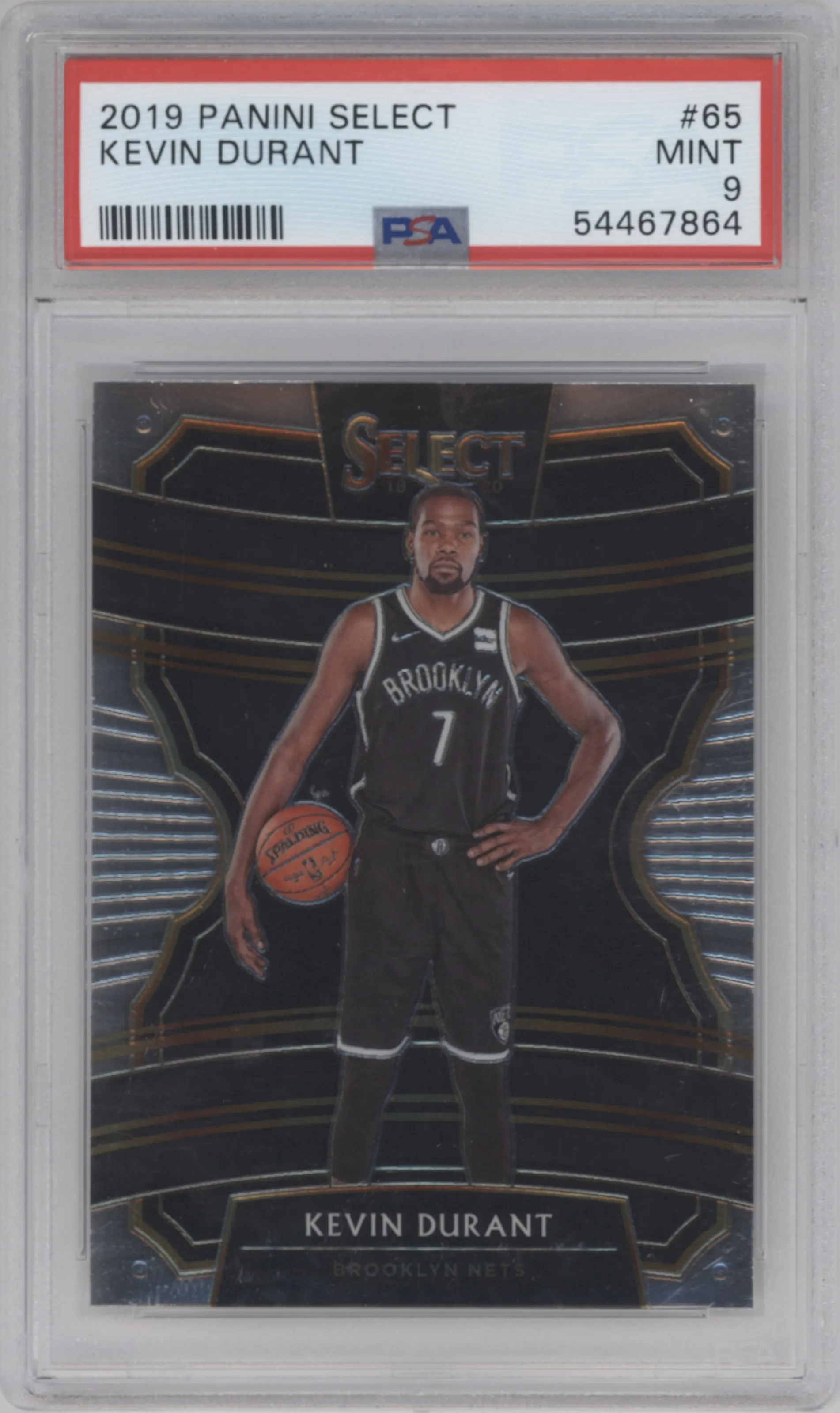 2019 Panini Select Kevin Durant #65 PSA 9