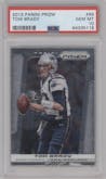 Tom Brady from the 2013 Panini Prizm set graded by PSA and given an overall grade of 10.