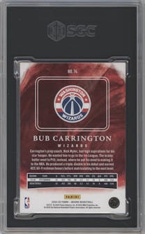 Bub Carrington from the 2024-25 Panini Origins set featuring a Gold parallel graded by SGC and given an overall grade of 9.
