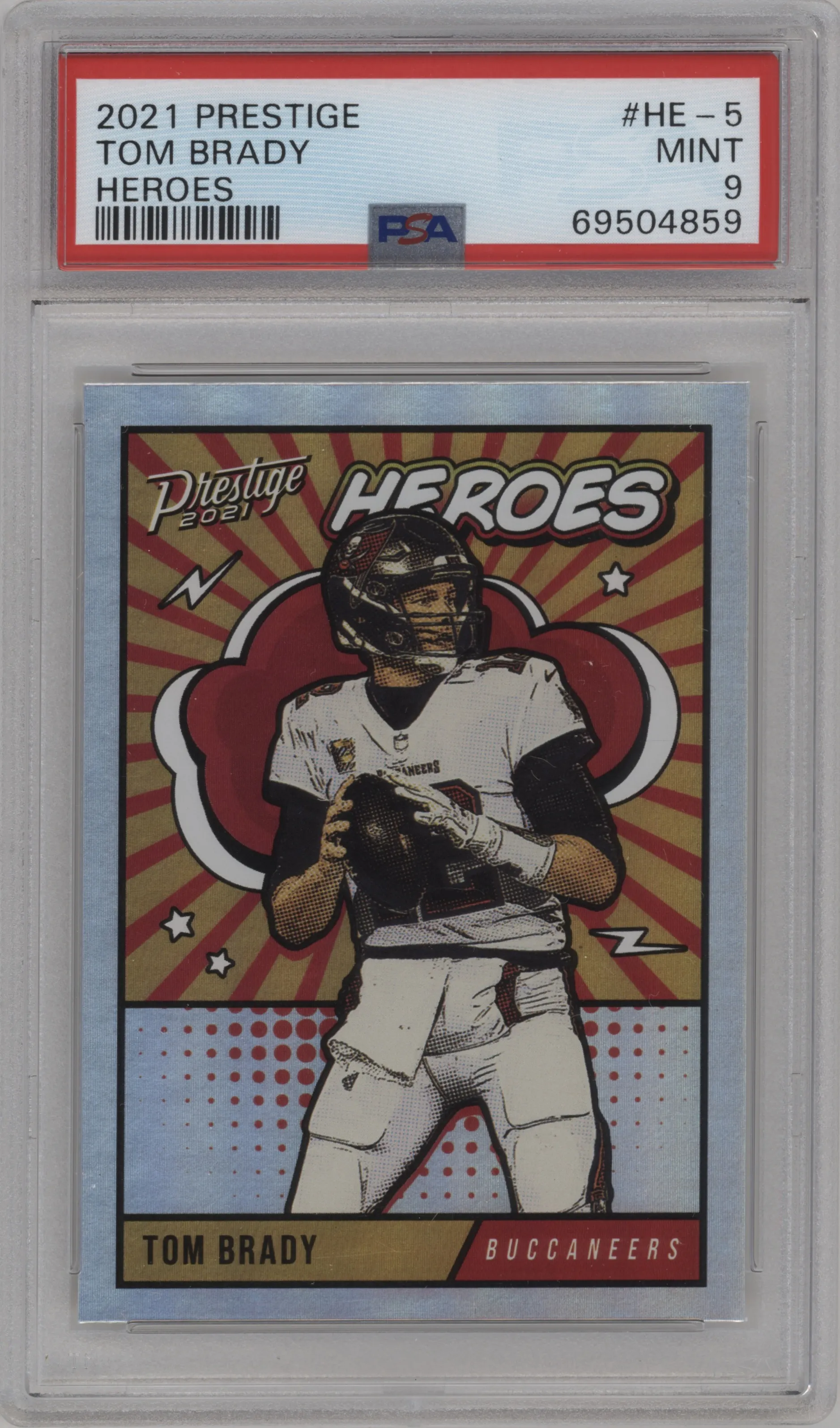 2021 Panini Prestige Heroes Tom Brady PSA 9