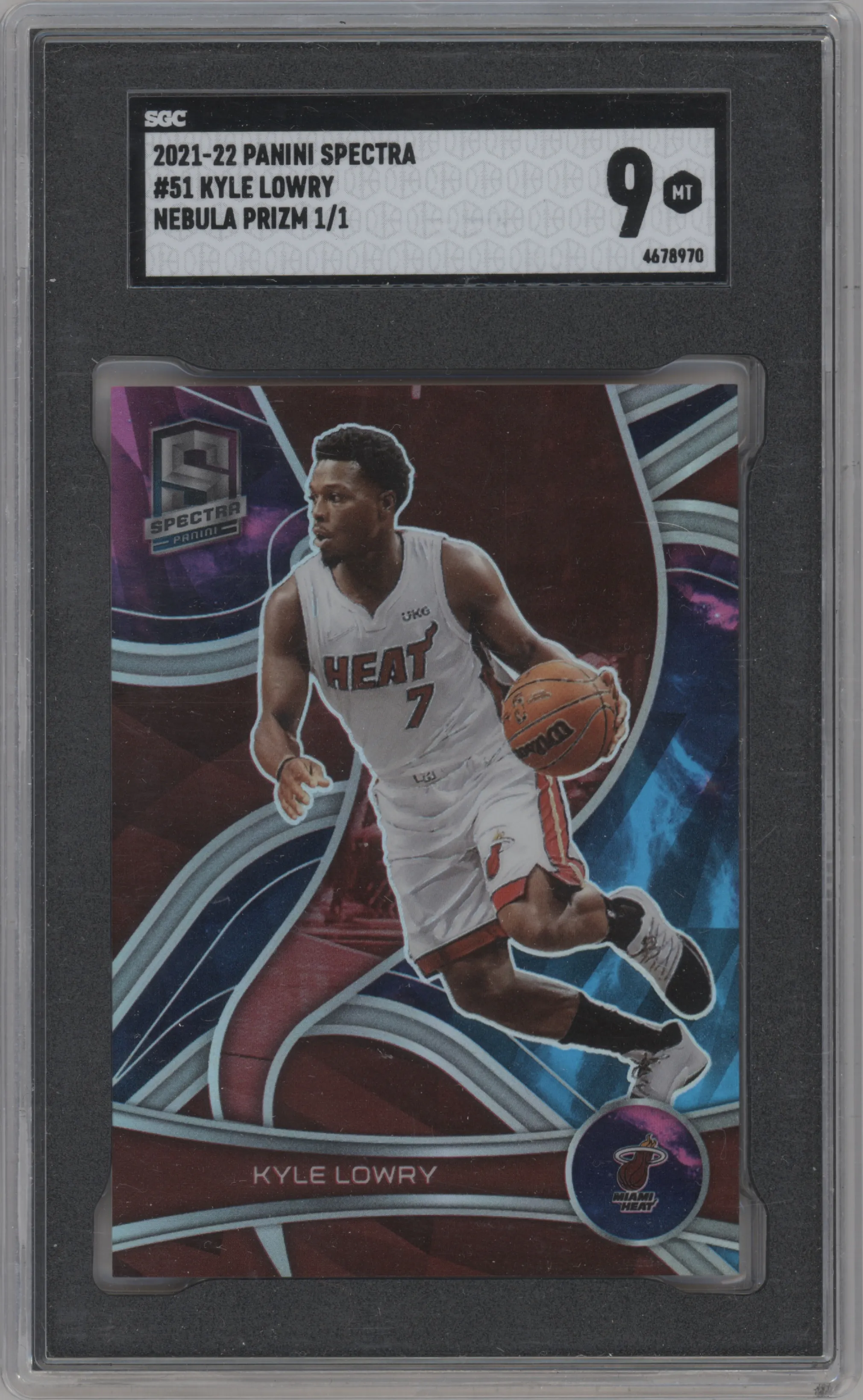 2021 Panini Spectra Kyle Lowry Nebula SGC 9