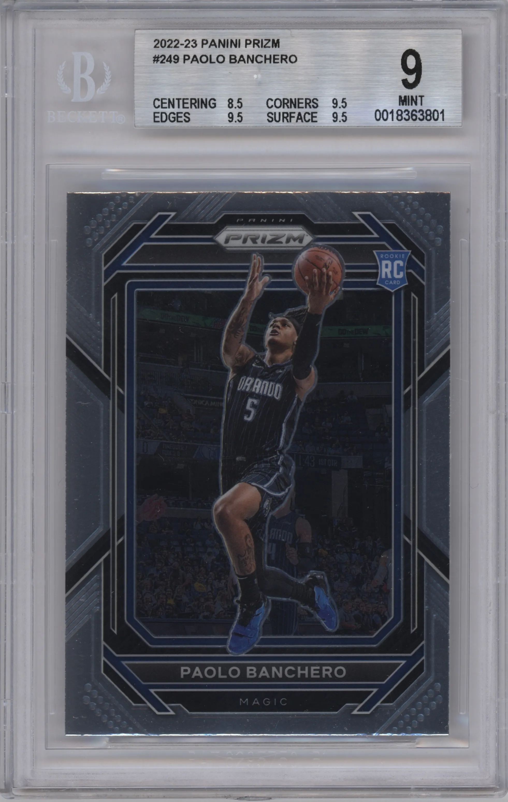 2022 Panini Prizm Paolo Banchero BGS 9