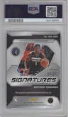 Anthony Edwards from the 2023-24 Panini Prizm set featuring a Choice Blue parallel graded by PSA and given an overall grade of 9.
