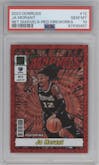 Ja Morant from the 2023-24 Panini Donruss set featuring a Red Fireworks parallel graded by PSA and given an overall grade of 10.