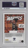 Ja Morant from the 2023-24 Panini Donruss set featuring a Red Fireworks parallel graded by PSA and given an overall grade of 10.