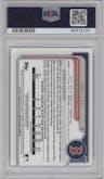 Kyle Teel from the 2024 Bowman set featuring a HTA Green Lava Refractor parallel graded by PSA and given an overall grade of 10.