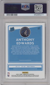 Anthony Edwards from the 2020-21 Panini Donruss Optic set graded by PSA and given an overall grade of 10.