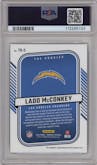 Ladd McConkey from the 2024 Donruss set graded by PSA and given an overall grade of 10.