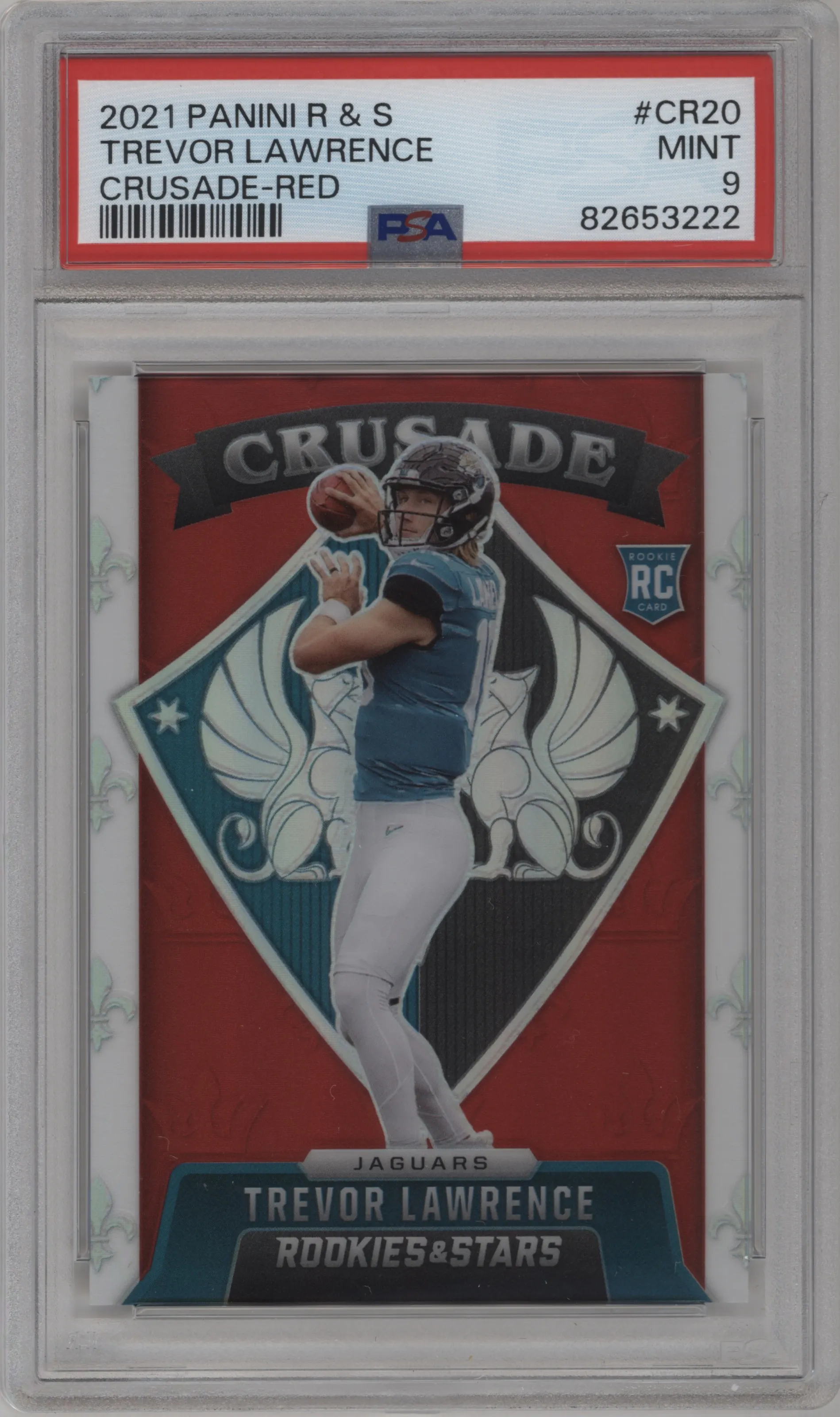 2021 Panini Rookies & Stars Crusade Trevor Lawrence Red #CR-20 PSA 9