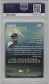 Jackie Robinson from the 2016 Topps Stadium Club set graded by PSA and given an overall grade of 10.