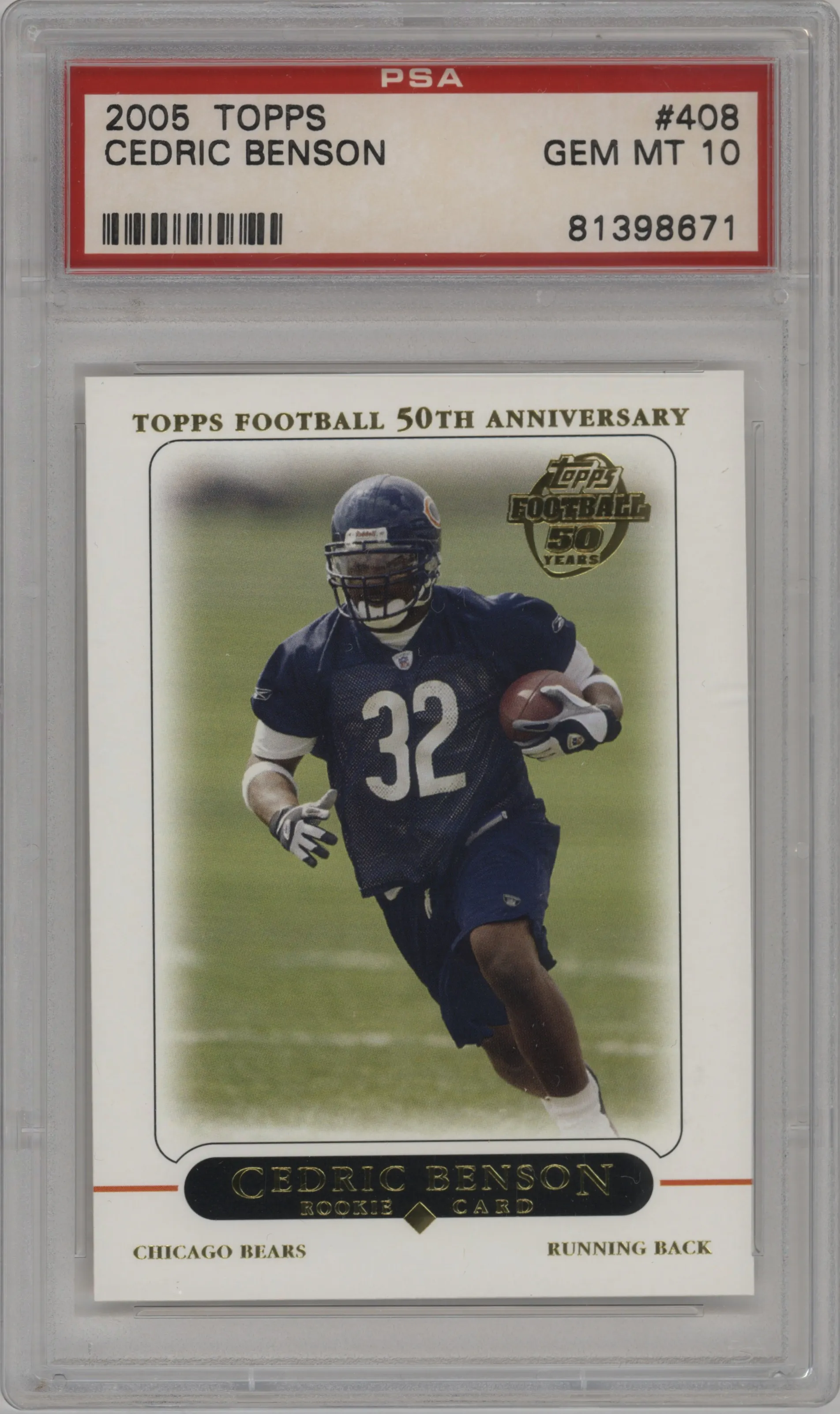 2005 Topps Cedric Benson PSA 10