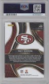 Trey Sermon from the 2020 Panini Select set graded by PSA and given an overall grade of 10.