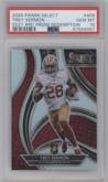 Trey Sermon from the 2020 Panini Select set graded by PSA and given an overall grade of 10.