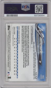 Ronald Acuna Jr. from the 2018 Topps Chrome set graded by PSA and given an overall grade of 9.