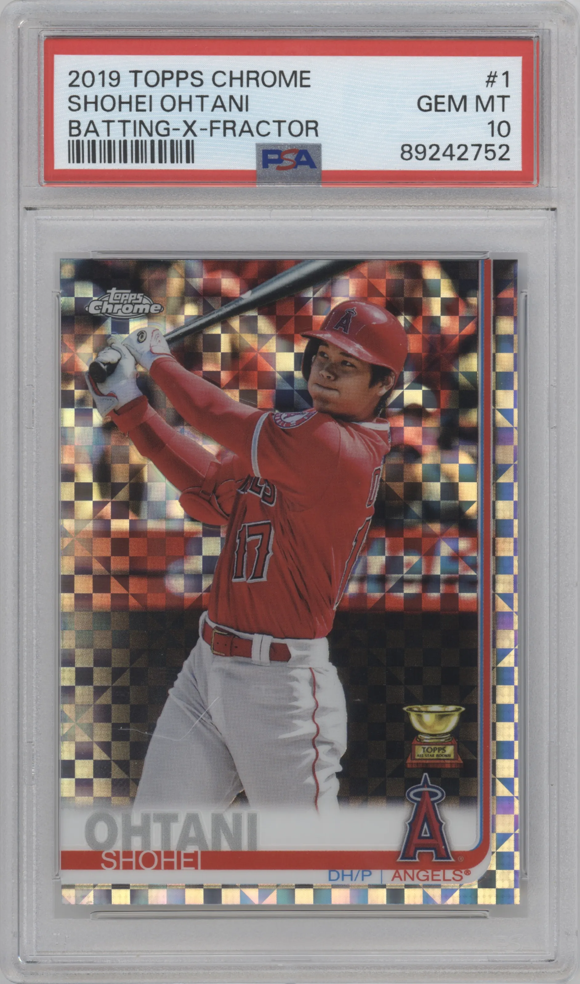 2019 Topps Chrome Shohei Ohtani X-Fractor #1 PSA 10