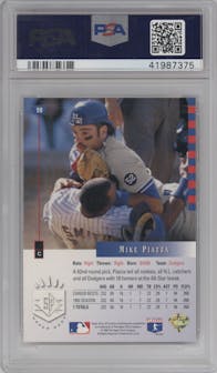 Mike Piazza from the 1993 Upper Deck SP set graded by PSA and given an overall grade of 10.