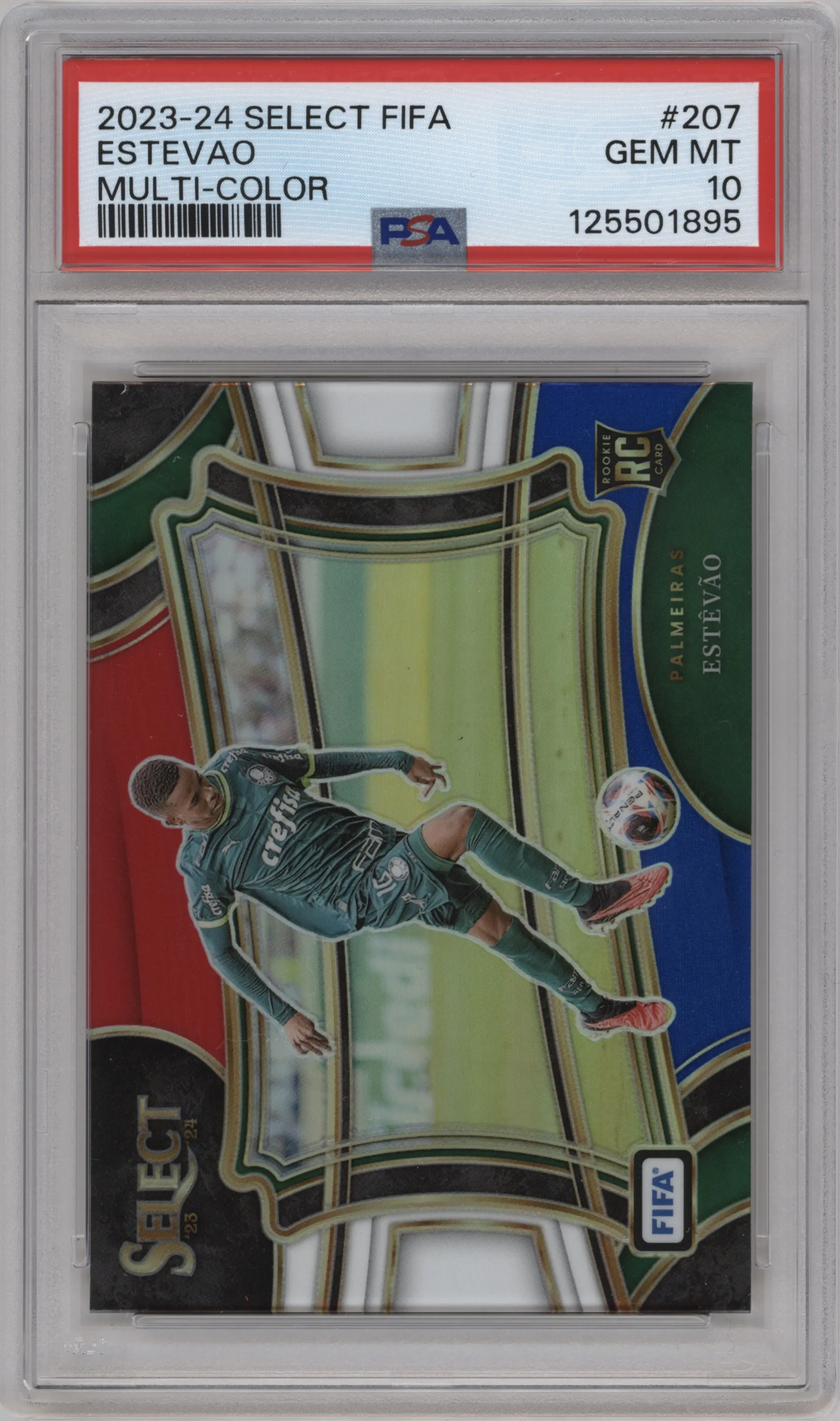 2023 Panini Select FIFA Field Lvl. Estevao Multi-Color #207 PSA 10