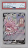 Blissey V from the 2021 Pokemon SWSH set graded by PSA and given an overall grade of 10.