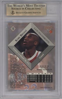 Kobe Bryant from the 1996 Score Board Rookies set graded by Beckett and given an overall grade of 9.5.
