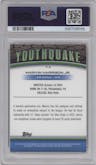 Marvin Harrison Jr. from the 2024 Topps Chrome set featuring a X-Fractor parallel graded by PSA and given an overall grade of 10.