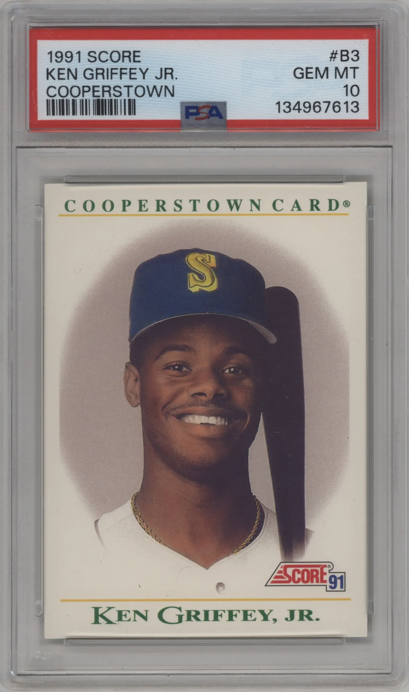 1991 Score Cooperstown Ken Griffey, Jr. #B3 PSA 10
