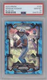 Hendon Hooker from the 2023 Panini Prizm set featuring a Blue Ice parallel graded by PSA and given an overall grade of 10.