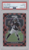 Kyle Pitts from the 2021 Panini Prizm set featuring a Black & Red Checker parallel graded by PSA and given an overall grade of 10.