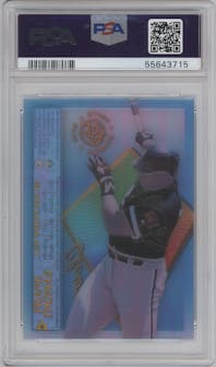 Frank Thomas from the 1995 Topps Stadium Club set graded by PSA and given an overall grade of 9.