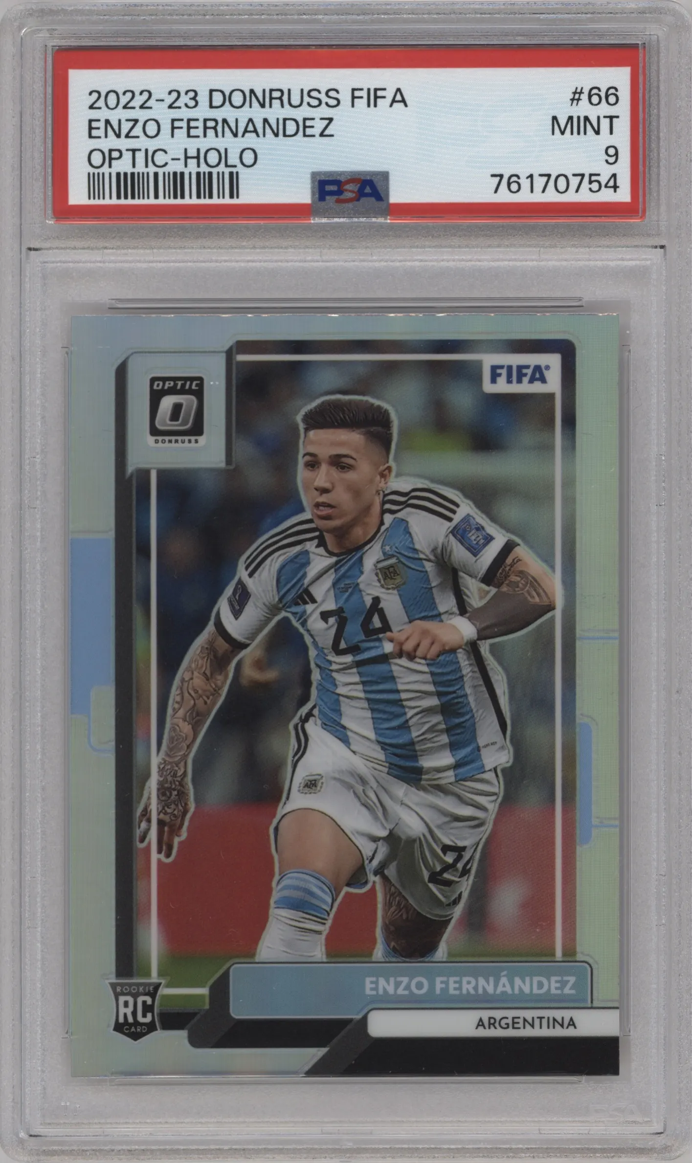 2022 Panini Donruss Optic Enzo Fernandez Holo #66 PSA 9