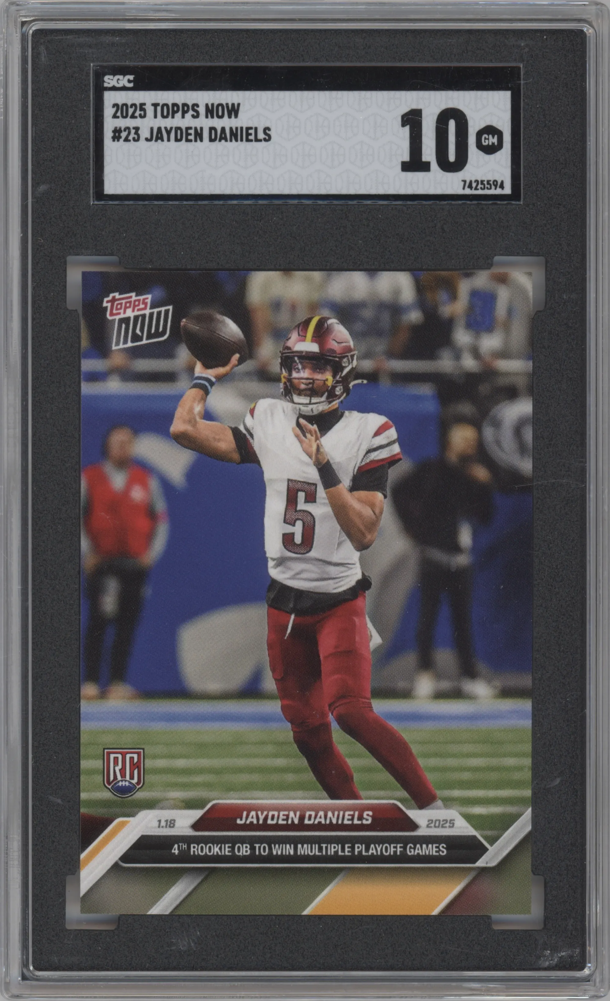 2025 Topps Now Jayden Daniels SGC 10