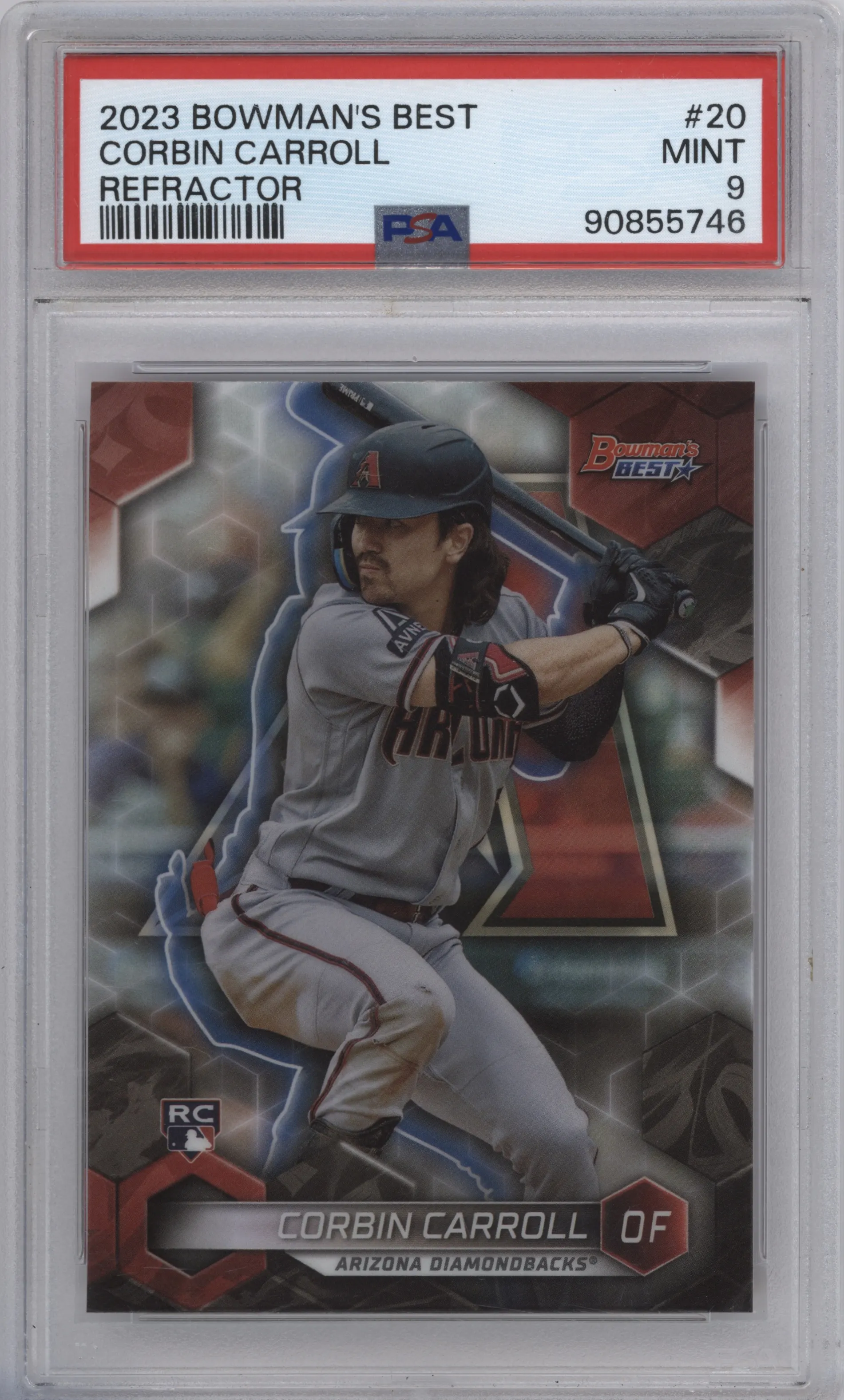 2023 Bowman's Best Corbin Carroll Refractor PSA 9