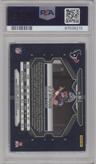 C.J. Stroud  from the 2023 Panini Mosaic set featuring a Genesis parallel graded by PSA and given an overall grade of 10.