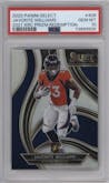 Javonte Williams from the 2020 Panini Select set graded by PSA and given an overall grade of 10.
