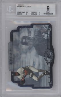 Derek Jeter from the 1996 Upper Deck SPx set graded by Beckett and given an overall grade of 9.