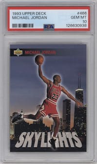 Michael Jordan from the 1993-94 Upper Deck set graded by PSA and given an overall grade of 10.