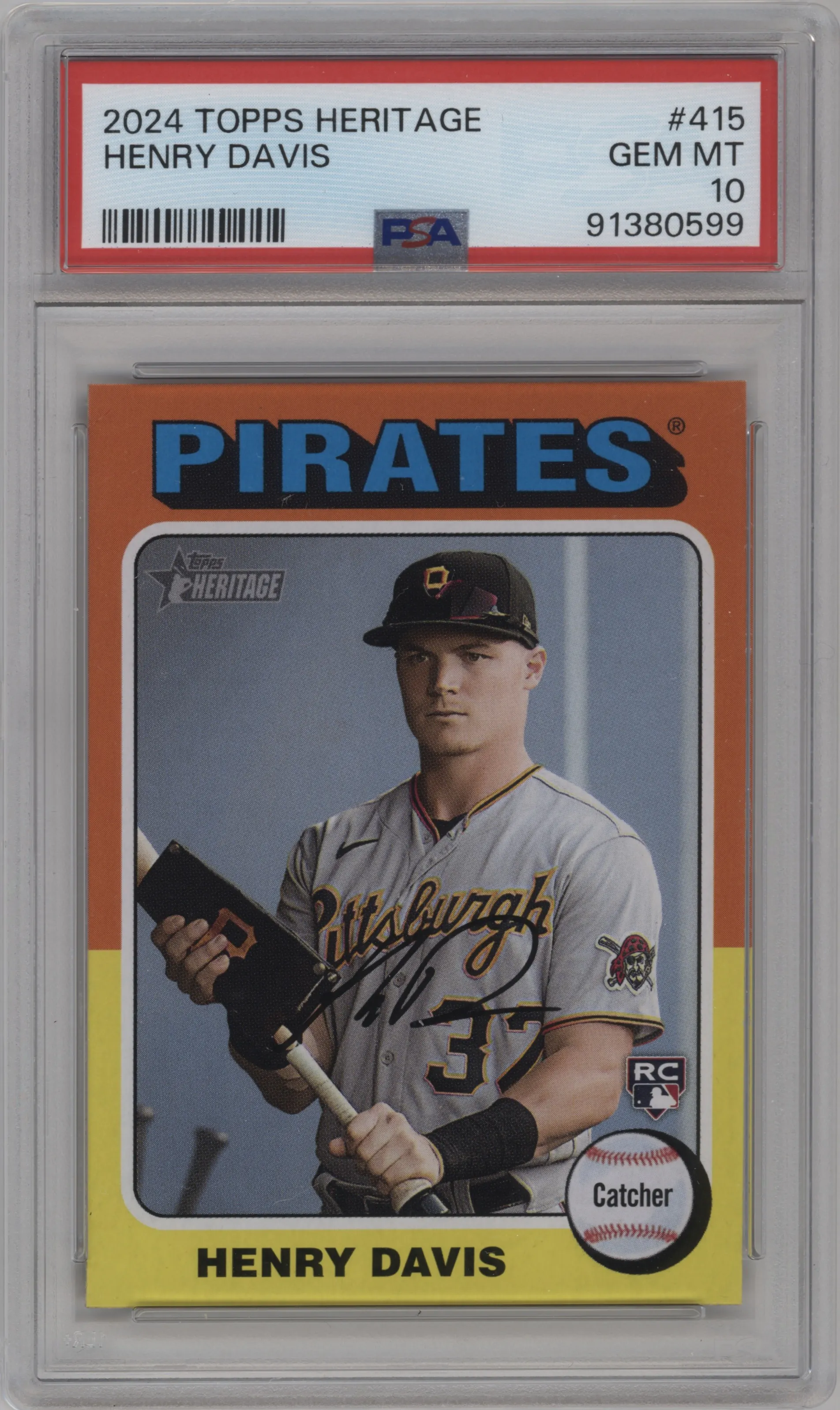 2024 Topps Heritage Henry Davis PSA 10