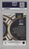 Ja Morant from the 2023-24 Panini Select  set featuring a Gold Disco parallel graded by PSA and given an overall grade of 9.