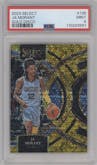 Ja Morant from the 2023-24 Panini Select  set featuring a Gold Disco parallel graded by PSA and given an overall grade of 9.
