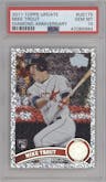 Mike Trout  from the 2011 Topps Update set featuring a Diamond Anniversary parallel graded by PSA and given an overall grade of 10.