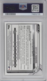 Bryan Ramos from the 2021 Bowman Chrome set graded by PSA and given an overall grade of 10.
