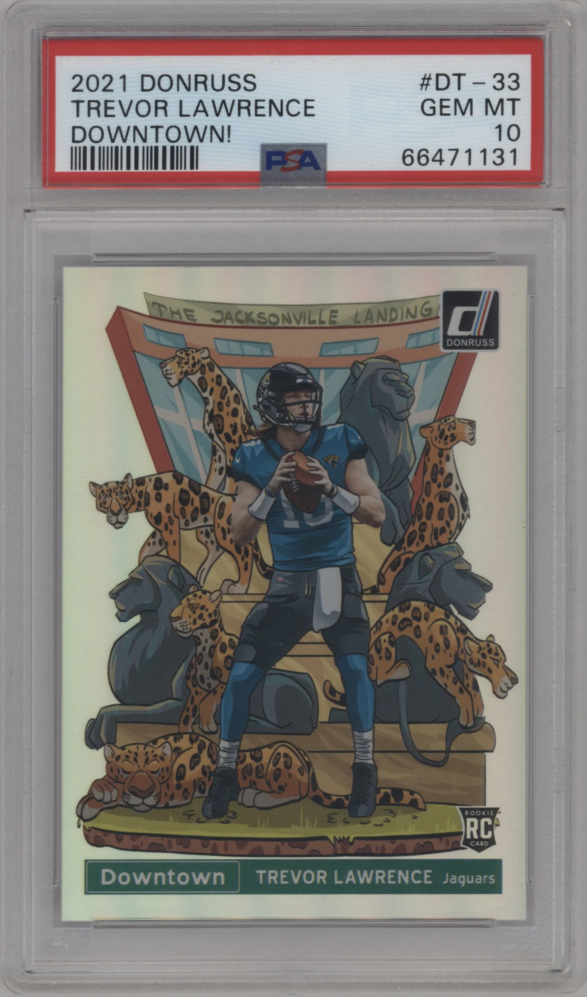 2021 Panini Donruss Downtown Trevor Lawrence #DT-33 PSA 10